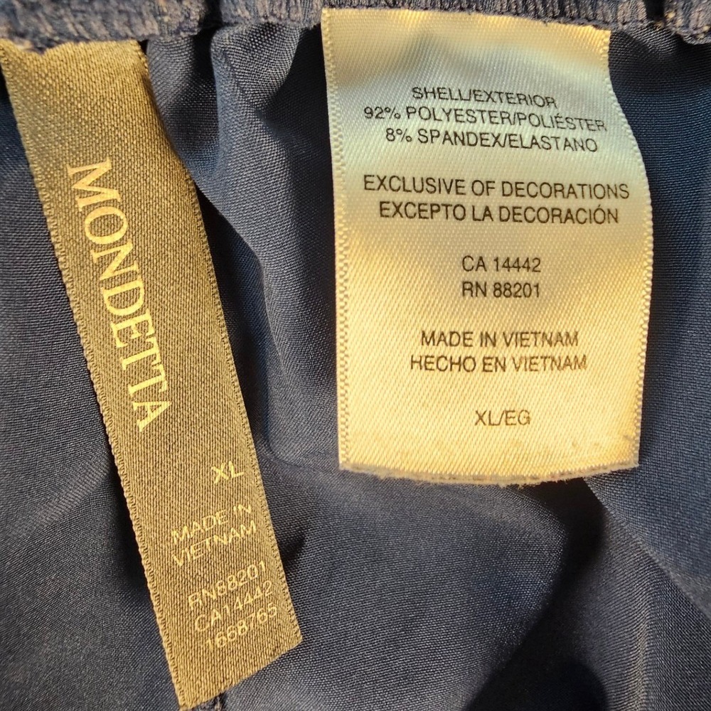 Mondetta Womens XL Slate Blue Elastic Waist Drawstring Active Shorts Pockets - Picture 6 of 9
